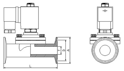 衛(wèi)生級電磁閥尺寸圖
